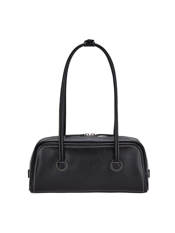 Margesherwood Soft Baguette Bag Black Plain - Image 2