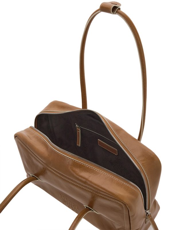 Margesherwood Soft Boston Bag Brown Crinkle - Image 4