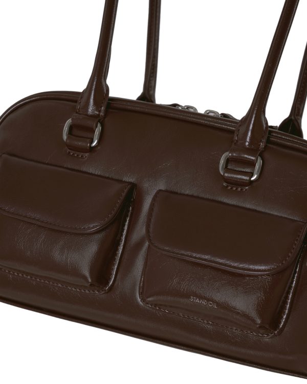 Stand Oil Chubby Bag in Maroon - Image 5