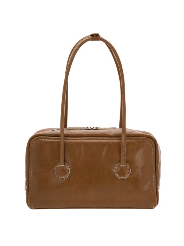 Margesherwood Soft Boston Bag Brown Crinkle - Image 2