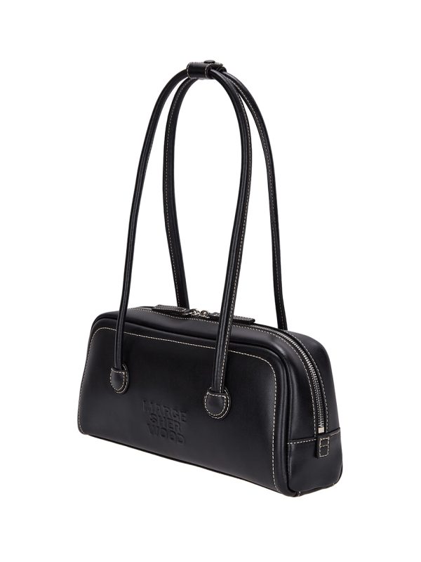 Margesherwood Soft Baguette Bag Black Plain - Image 3