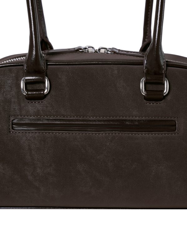 Stand Oil Chubby Bag in Maroon Combi - Image 6