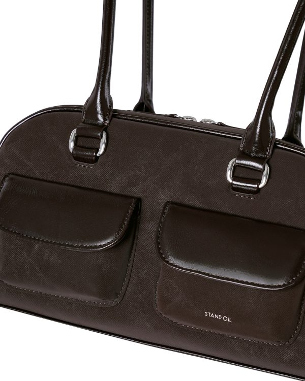 Stand Oil Chubby Bag in Maroon Combi - Image 5